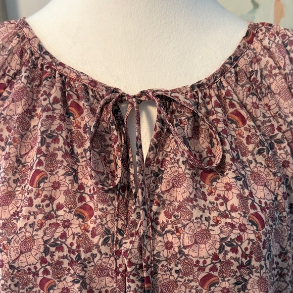 Liverpool Pink Floral Sheer Blouse Size XL - Picture 2 of 9